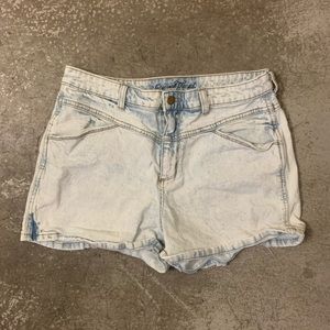 Light Wash High Waisted Denim Shorts